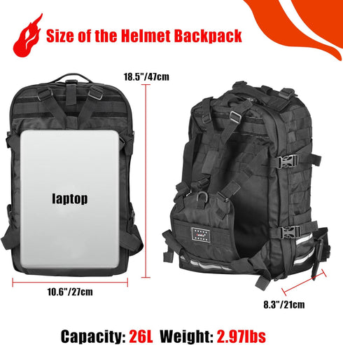 Goldfire Motorcycle Helmet Backpack Large Capacity Waterproof Tactical Hiking Bag for Helmet Storage