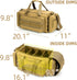 Range Bag for Handgun Ammo Shooting, L/XL Gun Case Carry 5+ Pistols with Lockable Zipper Molle Strap
