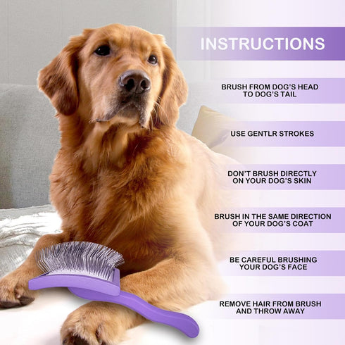 Dog Slicker Brush for Golden Doodle Grooming Kit - Dematting Brushes for Goldendoodles, Labradoodles, Poodles - Pet