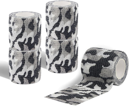 WALWAL 2" x 14.76 ft Camouflage Self-Adhesive Tape, Multifunctional Non-Woven Fabric Stealth Tape for Hunting Gear
