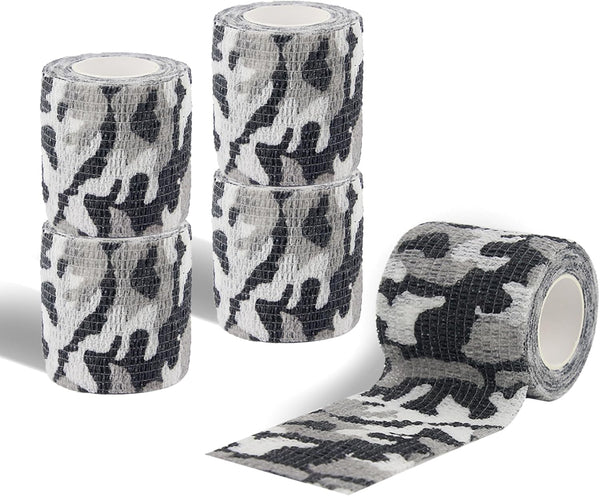 WALWAL 2" x 14.76 ft Camouflage Self-Adhesive Tape, Multifunctional Non-Woven Fabric Stealth Tape for Hunting Gear