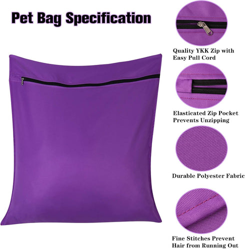 AUXSOUL 1 Pack Pet Laundry Bag, Big Size Wash Bag for Dog Cat Horse, Stops Pet Hair from Blocking Washing Machine
