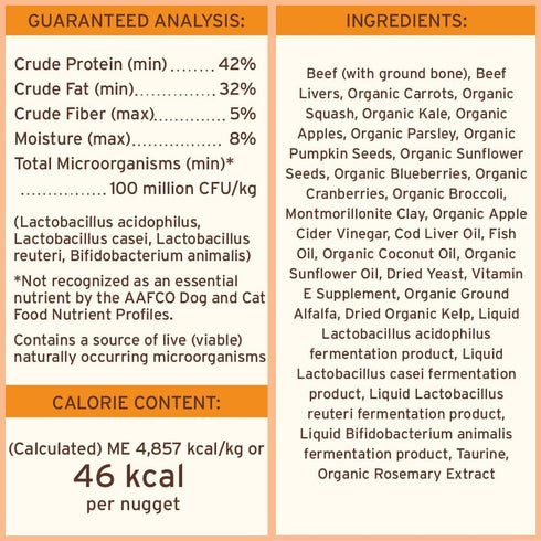 Primal Freeze Dried Raw Dog Food Nuggets, Beef - Complete & Balanced Meal, 5.5 oz, Grain Free, High Protein