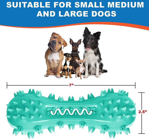 Toothbrush Dog Chew Toy, Stick Bone for Dog Teeth Cleaning, Tooth Brushing, Teething Chew Toys, Dental Oral Care for Small, Medium and Large Dogs(Blue)