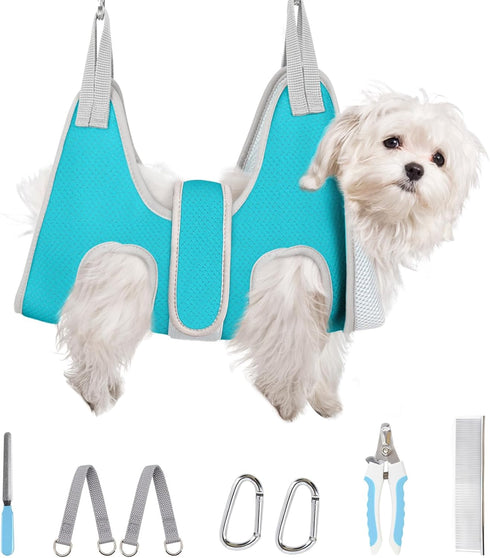 Supet Dog Grooming Hammock for Small Dogs, Dog Hanging Harness for Nail