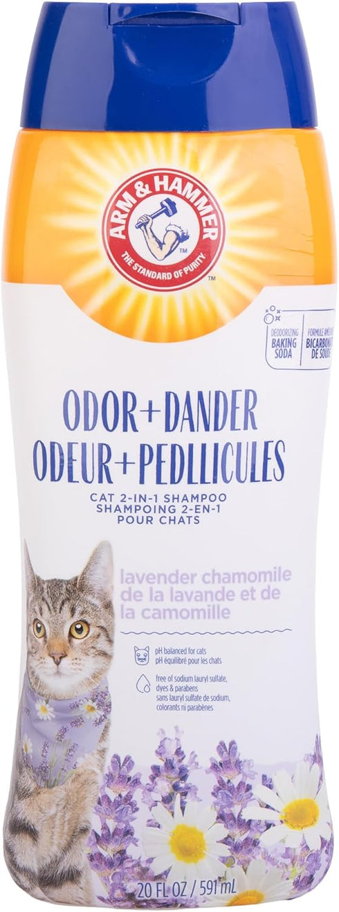 Arm & Hammer 2-in-1 Deodorizing & Dander Reducing Shampoo for Cats, Baking