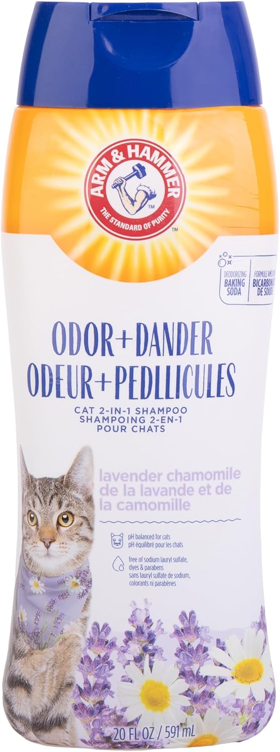 Arm & Hammer 2-in-1 Deodorizing & Dander Reducing Shampoo for Cats, Baking