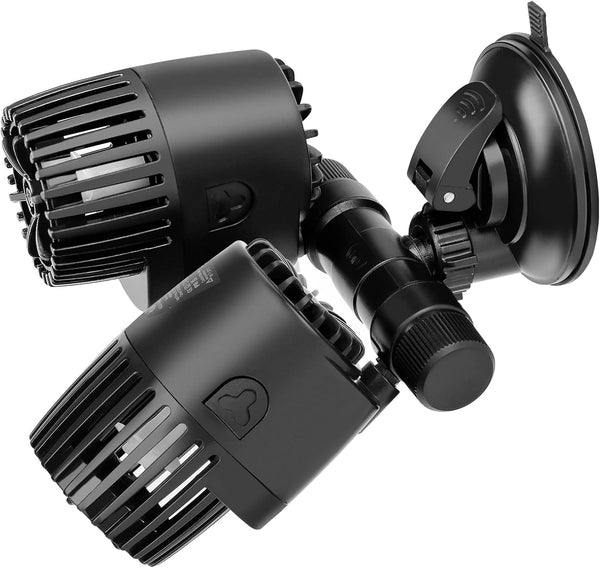 AQQA Aquarium Wave Maker, 8W/12W/20W/25W Suction Cup Double Powerhead Pump for Freshwater & Saltwater