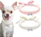 2 Pcs Dog Cat Pearl Collar Necklace, Fancy Rhinestone Bone Jewelry for Girl Cat Puppy Dogs (Pink+White)