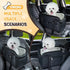 10-18lbs (Width9in) YUDODO Large Console Dog Car Seat Fits Truck & SUV, Luxury Puppy Cat Travel Portable Booster Seat