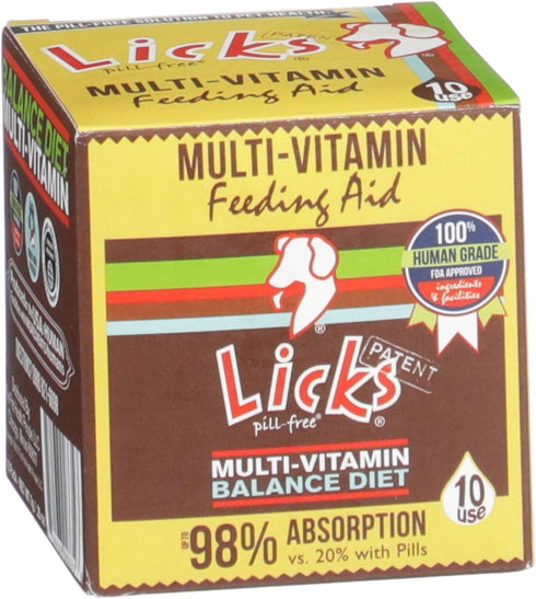 LICKS Dog Multi-Vitamin Supplements, 10-use
