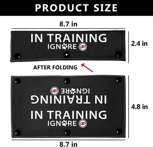 In Training Ignore Black Dog Leash Sleeve Wrap, Dog Walking Accessory - Pet Birthday Gift for Dog Owners