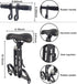 shouldbuy 2~5 Kids Bike Seat Replacement with Handlebar,Detachable Front Mounted Child Bicycle Seat with Foot Pedals