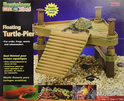 Penn-Plax Reptology Floating Turtle Pier and Basking Platform – Small, Decorative, Functional, Naturally Inspired
