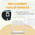 LBB-Parts White Plastic Igloo Cooler Replacement Handles, Igloo 90-100 Quart Cooler Handle Replacement Kit