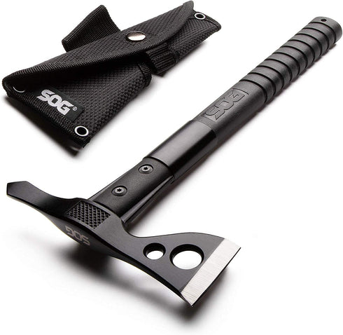 SOG FastHawk Polished Tomahawk - Tactical Axe with Sheath for Throwing, Camping, Hunting