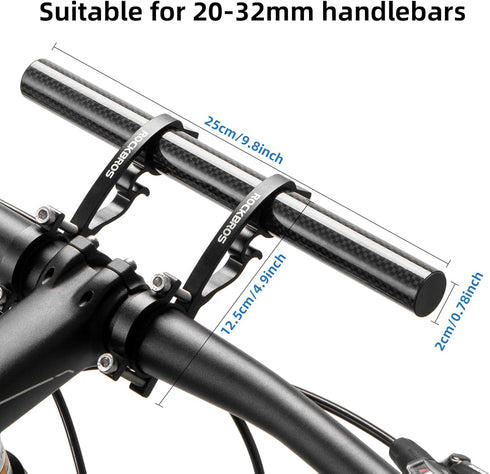 ROCKBROS Bike Handlebar Extender, Lightweight Durable Double Handlebar Bracket for Speedometer, GPS, Phone Mount