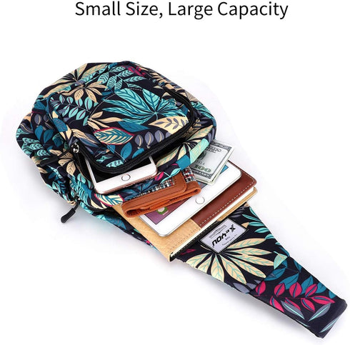 XEYOU Small Sling Bag, Lightweight One Strap Backpack, Unisex Crossbody Chest Bag for Hiking