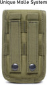 Tactical Molle Phone Pouch EDC Cellphone Holder with US Flag Patch & Molle Key Ring Organizer