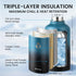 64oz 48H, RAYMYLO Insulated Water Bottle, Triple Wall Vacuum Stainless Steel Water Bottles - Keeps Cold Reusable Half
