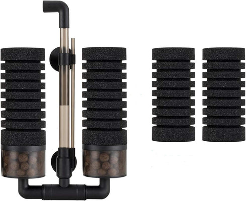 hygger Aquarium Double Sponge Filter for Fresh Water and Salt-Water Fish Tank
