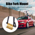 Sutekus Bike Fork Mount Universal Quick Release Fork Block Mounts Bicycle Car Roof Mount Rack for Truck Trailer Vans Vehicles (Gold)