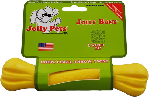 Jolly Pets 3 Pack of Jolly Bones, Yellow, Small 6-Inch