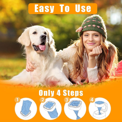 BATADAPTER 42FT 6 4 Pack Jumbo Square Refills Disposal Bags Refill Compatible with Pe.t Dogs Gen.ie Dog Waste Disposal