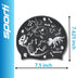 Sporti Silicone Swim Cap with Graphic Design, Non Slip, Easy Wear and Removal, Dimension Height 7.6" Opening 7.5"