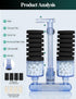 UPETTOOLS Biochemical Sponge Filter, Ultra Quiet Aquarium Air Pump, Double Head Bio Sponge for Fish Tank