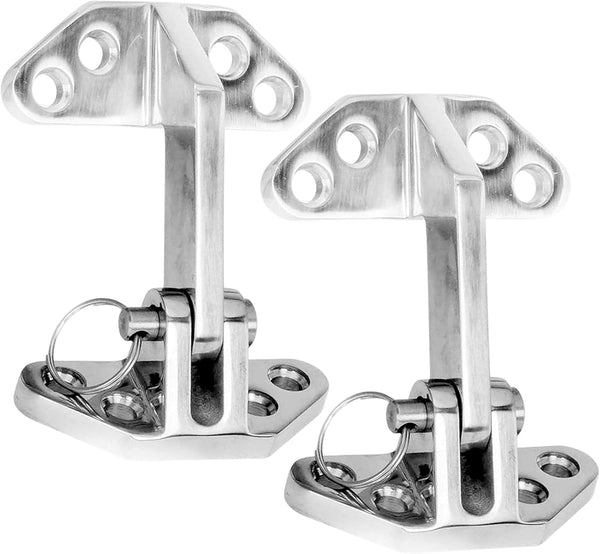 Long Reach Stainless Hatch Hinge, Heavy Duty Marine Grade Stainless Steel 316 Hinge with Removable Pin (2PCS)