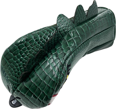 Golf Club Green Cartoon Tyrannosaurus Rex Driver, Fairway Wood, Hybrid Head Cover, PU Leather
