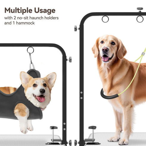 42" 27"-39" 2.76", Hammock 2 Trimming Adjustable Pet Grooming Arm for Table: Height & Width, Clamp Fits Up to Includes