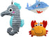 Squeaky Plush Dog Toy Pack for Puppy - 3pcs Stuffed Chew Toys for Small Breeds with Squeakers.