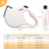 Fida 16 ft Retractable Dog Leash for Small Dogs up to 26lbs, Tangle Free, White