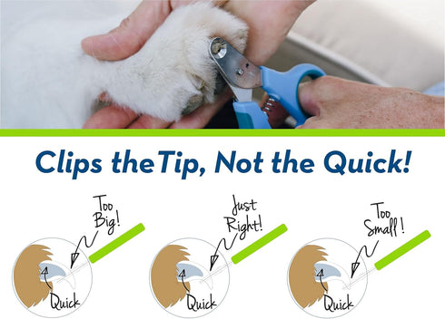 Zen Clipper Pet Nail Clipper for Dogs - Safer Grooming and Nail Care - Easy-to-Use Stainless Steel