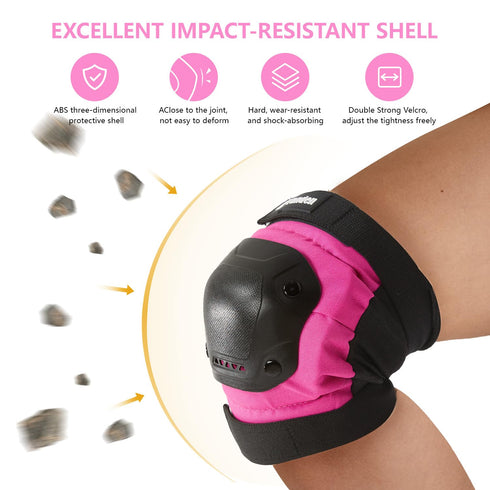 Skating Protective Gear for Kids, Knee Pads and Elbow Pads Set, Bike Wrist Guards for Roller Skating