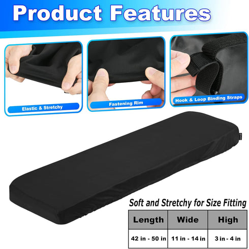 Easecos Weight Bench Cover, Gym & Workout Bench Protective Cover for Flat Exercise Sit-up Fitness Bench - Stretchy