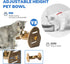 Elevated Cat Bowls, 15° Tilted Raised Cat Bowl Stand with Two Stainless Steel Bowl, Water Stand Feeder Set for Small Dogs Cat