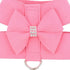 Zunea Pet Dog Vest Harness for Small Dog - Bow Tie No Pull Soft Suede Leather Puppy Harness Leash Set, Pink S