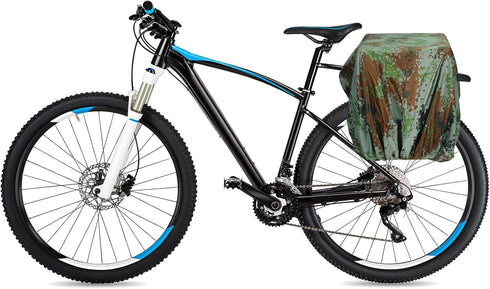 PATIKIL 100L Bicycle Rear Rack Rain Cover - Waterproof Cycling Rain Cover for Mountain Hybrid Bike, Camouflage