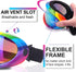 Ski Goggles, Pack of 2, Snowboard Goggles for Kids, Youth, Men