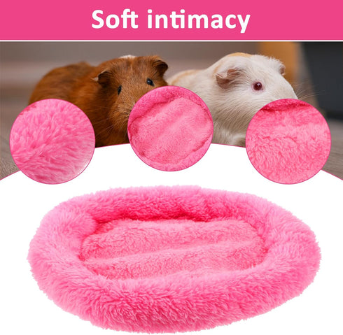 Azefnuhk 7.87" 5.51" Cozy Warm Guinea Pig Bed, x Outer Inner Diameter Hamster Beds with Plush, Machine Washable Small