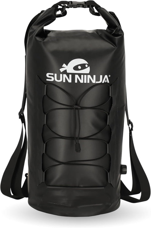 Sun Ninja Floating Dry Bag Cooler, Waterproof Outdoor Cooler with Padded Shoulder Strap, 20L