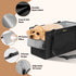 11lbs, QUMY Dog Car Seats for Small Dogs Up to Portable Center Console Dog Booster Seat, Multi-Purpose Puppy CarSeat