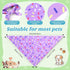 50 Set 5 Sanwuta Pcs Birthday Dog Bandanas Bulk Pastel Candy Sprinkles Bandanas for Dogs Triangle Kerchief Bibs Scarf