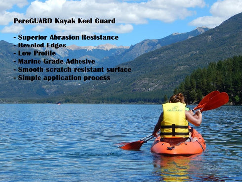 Kayak Keel Guard, 2" Width Black Protective Guard for Canoe Abrasion Resistance