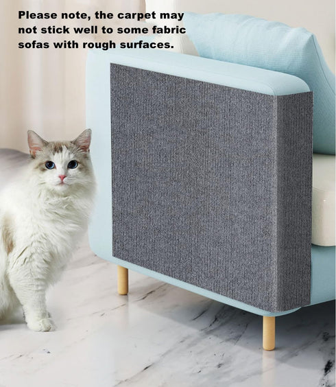 78.7"x15.8" Trimmable Self-Adhesive Carpet Mat Pad for Cat Tree Shelf and Couch Protector