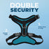 Best Pet Supplies Voyager Step-in Lock Pet Harness - Adjustable All Weather Mesh for Cats and Dogs - Turquoise/Black
