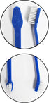 Duke's Pet Products Set: 8 1/2" Two-Piece Dog Toothbrush Double Sided Canine Dental Hygiene Brushes with Long Handles